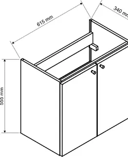 Artstolk Kúpeľňová zostava SENJA | sivá Varianta: Kúpeľňová skrinka SENJA D30 S/1