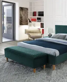 Signal Manželská posteľ AZURRO Velvet | 140 x 200 cm Farba: Sivá