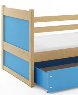 BMS Detská posteľ RICO 1 | borovica 90 x 200 cm Farba: Ružová