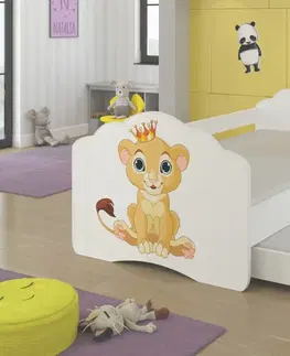 ArtAdrk Detská posteľ CASIMO II | s prístelkou a zábranou Prevedenie: Spiaca princezná