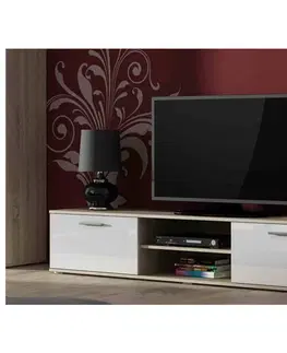 ArtCam TV stolík SOHO 180 cm Farba: biela/čierny lesk