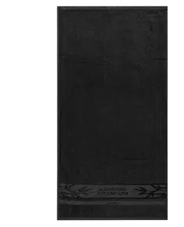 4Home Uterák Bamboo Premium čierna, 30 x 50 cm, sada 2 ks