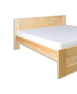 Drewmax Manželská posteľ - masív LK102 | 140 cm borovica Morenie: Jelša