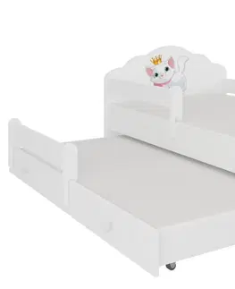 ArtAdrk Detská posteľ CASIMO II | s prístelkou a zábranou Prevedenie: Jednorožec