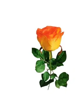 Umelá oranžová ruža, 69 cm