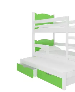 ArtAdrk Detská poschodová posteľ LETICIA Farba: Biela / oranžová