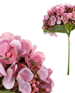 Umelý puget hortenzií, 20 x 35 x 20 cm, ružová