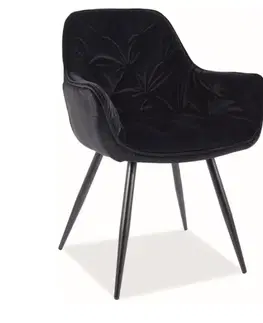 Signal Jedálenská stolička CHERRY MATT VELVET Farba: Sivá / velvet  85