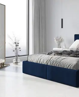 BMS Manželská posteľ HAILEY | bez matraca 160 x 200 cm Farba: Modrá