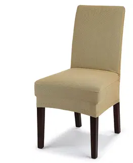 4Home Multielastický poťah na stoličku Comfort béžová, 40 - 50 cm, sada 2 ks