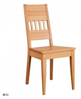 Drewmax Jedálenská stolička - masív KT175 / buk Morenie: Buk bielený