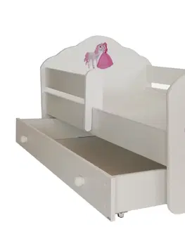 ArtAdrk Detská posteľ CASIMO | so zásuvkou a zábranou Prevedenie: Balerína