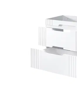 ArtCom Kúpeľňová skrinka s umývadlom a doskou FIJI White DU80/1 | 80 cm