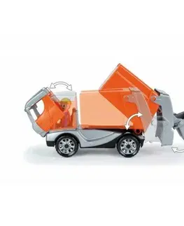 Lena Auto Truckies smetiarske plast 25cm s figúrkou v krabici 24m +