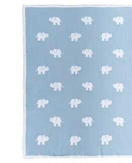 4home Detská bavlnená deka Slony, 70 x 90 cm