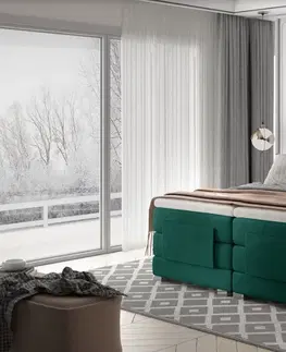 ArtElta Manželská polohovateľná posteľ CLOVER Boxspring | 160 x 200 cm farebné prevedenie: Monolith 77