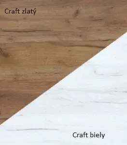 WIP TV STOLÍK REX Farba: craft biely / craft tobaco