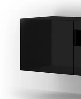 ARTBm TV stolík AURA 150 | čierny lesk Variant: s LED osvetlením