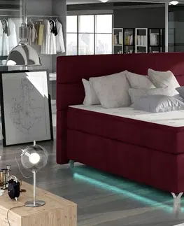 ArtElta Manželská posteľ AMADEO Boxspring s LED osvetlením | 160 x 200 cm Farba: BAO 01 - Berlin 01