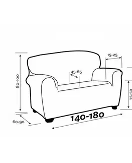 Forbyt Napínací poťah na sedačku IRPIN sivá, 140 - 180 cm