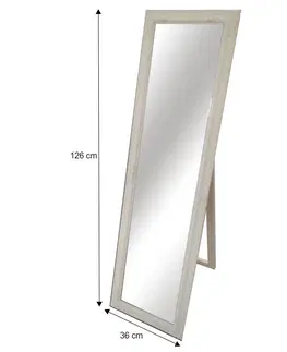 Tempo Kondela Zrkadlo MALKIA typ 12 | drevený rám smotanovej farby