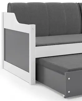 BMS Detská posteľ  s prístelkou DAWID | biela 90 x 200 cm Farba: Biela