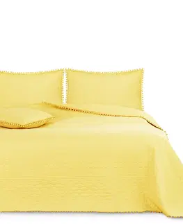 AmeliaHome Prehoz na posteľ Meadore medová, 220 x 240 cm