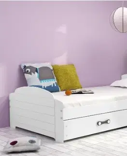 BMS Detská posteľ s prístelkou LILI 2 Farba: biela / zelená