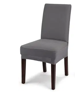 4Home Multielastický poťah na stoličku Comfort sivá, 40 - 50 cm, sada 2 ks