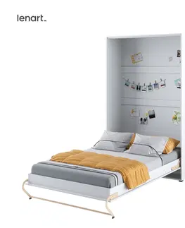 Dig-net nábytok Sklápacia posteľ Lenart Concept  PRO CP-02 | 120x200 Farba: CP-02p biely lesk / biela