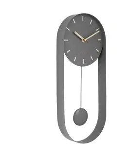 Karlsson 5822GY Dizajnové kyvadlové nástenné hodiny, 50 cm