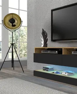 ARTBm TV stolík DUO 160 Farba: dub artisan / čierna