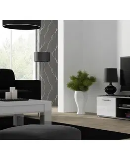 ArtCam TV stolík SOHO 140 cm Farba: biela/čierny lesk