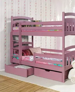ArtBed Detská poschodová posteľ JAKUB II Prevedenie: Morenie - Farba