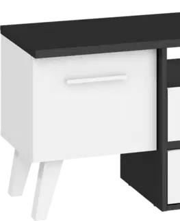 ARTBm TV stolík NORDIS-14 | 3D Farba: Dub sonoma tmavý/biela