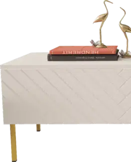 ArtSft Konferenčný stolík LALO Farba: biely lesk