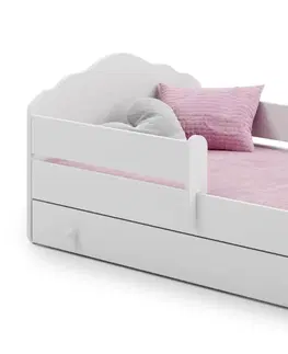 ArtAdrk Detská posteľ CASIMO | so zásuvkou a zábranou Prevedenie: Mačička