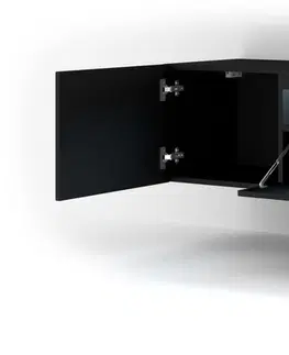 ARTBm TV stolík AURA 200 | čierny mat Variant: s LED osvetlením