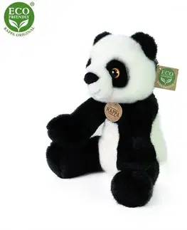Rappa Plyšová panda sediaca čiernobiela, 27 cm 