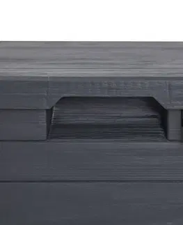Úložný box na podušky Woody sivá, 90 l