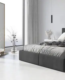 BMS Manželská posteľ HAILEY | bez matraca 140 x 200 cm Farba: Sivá