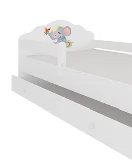 ArtAdrk Detská posteľ CASIMO | so zásuvkou a zábranou Prevedenie: Dievča s jednorožcom