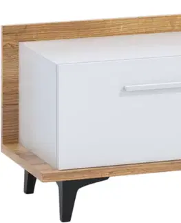 ARTBm TV stolík BOX-08 Farba: craft tobaco / biela / čierna 