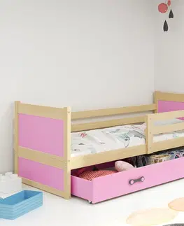 Detská posteľ RICO 1 / BOROVICA 185x80 Farba: Biela