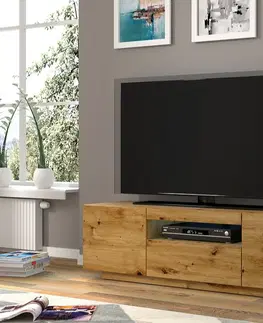 ARTBm TV stolík AURA 150 | dub artisan Variant: s LED osvetlením
