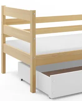 BMS Detská jednolôžková posteľ s úložným priestorom ERYK | borovica Farba: Borovica / biela, Rozmer.: 190 x 80 cm