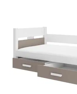 ArtAdrk Jednolôžková posteľ BIBI | 90 x 200 cm Farba: biela / zelená