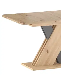 Signal Rozkladací jedálenský stôl EXEL Farba: dub wotan / biela