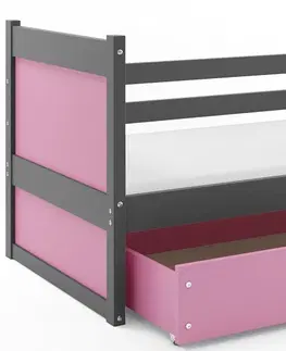 BMS Detská posteľ RICO 1 | sivá 90 x 200 cm Farba: Biela