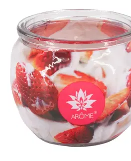 Arome Vonná sviečka v skle Strawberry Cream, 90 g